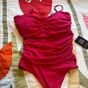 Express Fuschia Body Contour One Piece Bodysuit